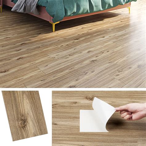 Livelynine 6x36 Peel and Stick Floor Tile Wood Look Waterproof Vinyl ...