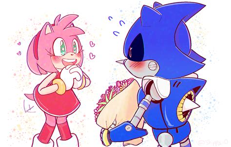 Metal Sonic x Amy Rose by Ships-Queen on DeviantArt