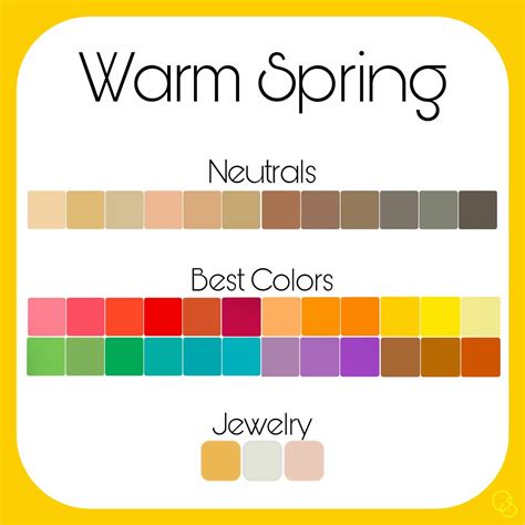 Warm Spring | Warm spring palette, Warm spring colors, Warm spring