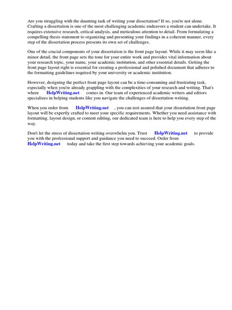 Layout of Dissertation 的图像结果