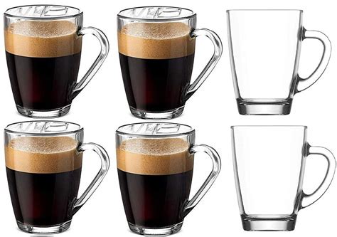 Buy Bhakt Glass Coffee Cups & Mugs | 220ml | Pack of 6 Online at Low ...