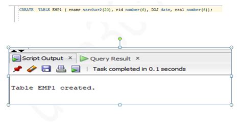 How to Create a Table in Oracle SQL Plus 的图像结果