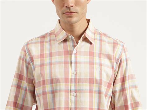Regular Fit Spread Collar Checkered Pastel Oxford Shirt – United Colors ...