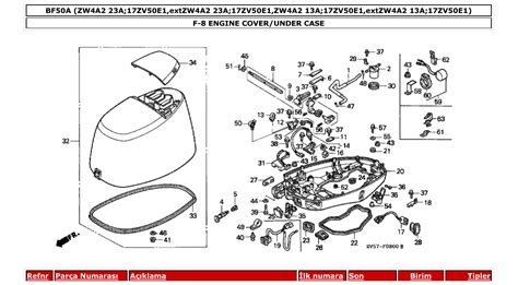 bf50a – Section F-8 ENGINE COVER/UNDER CASE parts diagram