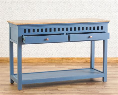 Buy Online Alexandria Solid Wood Console Table-Two Drawer