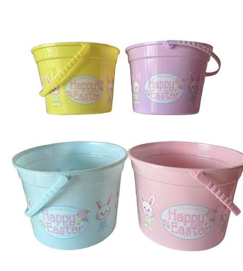 Amazon.com: PriceMetta Easter Baskets for Easter Egg Hunt, Plastic ...