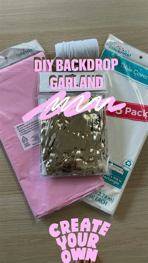 Image result for Plastic Tablecloth Backdrop DIY