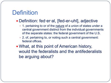 Lesson 4 Federalists vs. Anti Federalists | PPTX