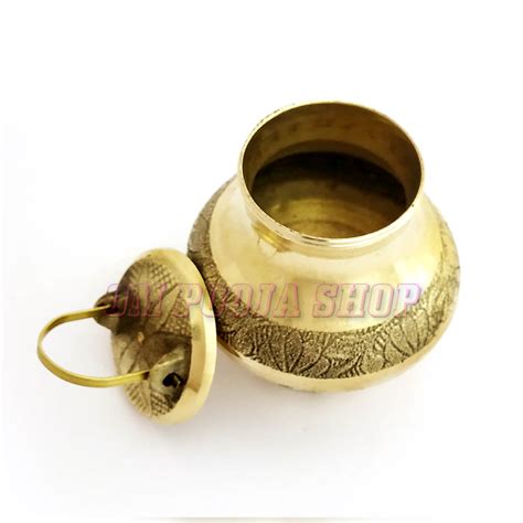 Ganga Jali Kamandal Pot in Brass for Holy Water Buy online