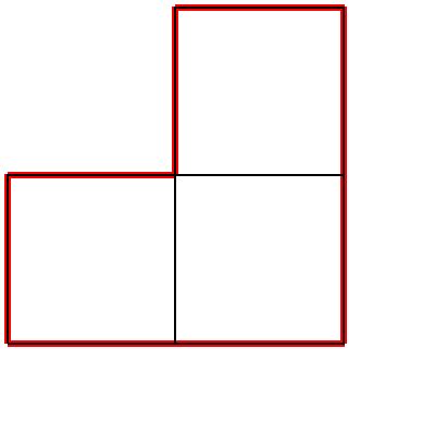 It is an Inverted L-Shape