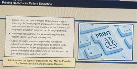 Solved: Printing Records for Patient Education Clinical providers and ...