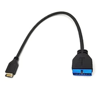 DEVMO USB 3.1 Front Panel Header to USB 3.0 20Pin Header Extension ...