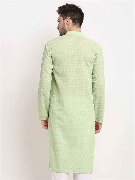 Jompers Men Green Chikan Kurta Only ( KO 561 Green ) – Jompers Wholesale