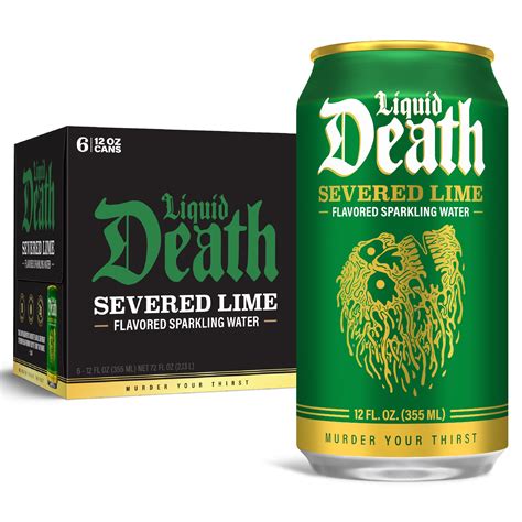 Liquid Death Severed Lime Lime-Flavored Sparkling Water 6-Pack 12oz ...