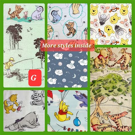 Disney Winnie the Pooh Nursery Fabric Pooh fabric half yard by the yar ...