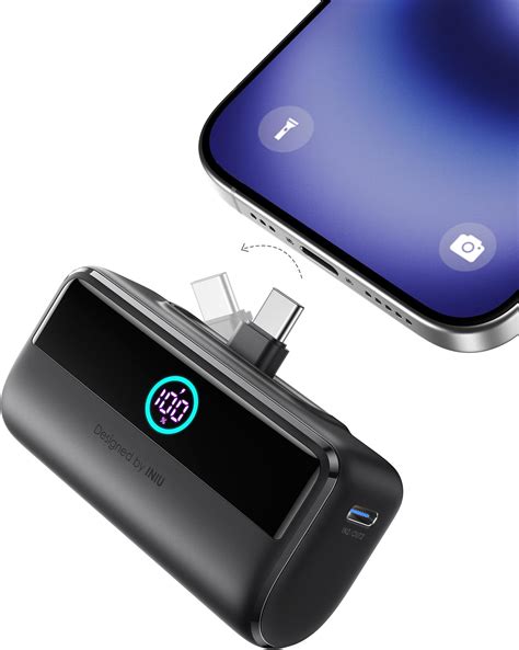 Amazon.com: INIU Mini Portable Charger, 5500mAh Power Bank with Build ...