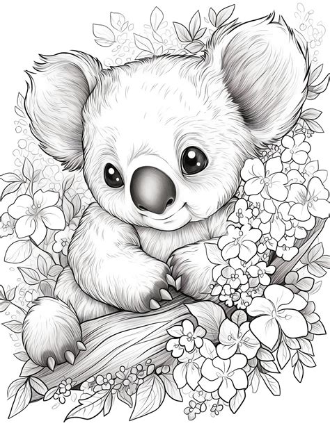 34 Adorable Koala Coloring Pages For Kids And Adults - Our Mindful Life