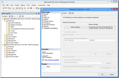 Image result for SQL Server Log Shipping Setup
