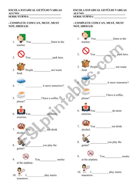 Modal Verb Worksheet 的图像结果
