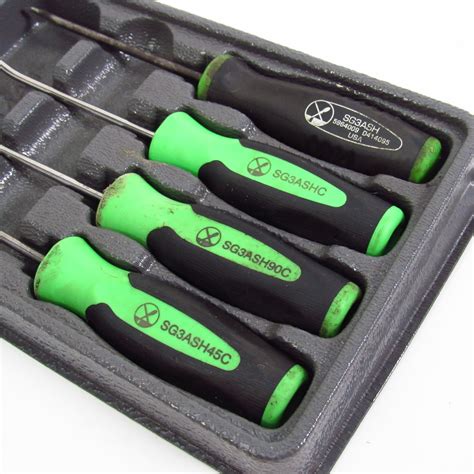 Snap-on Tools USA SGASA204CG 4-Piece Mini Pick Set - Green