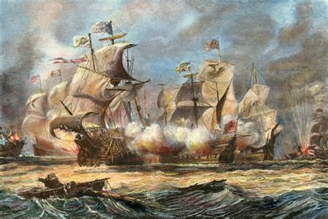 Stretched Canvas Art - Spanish Armada 1588. /Nthe 