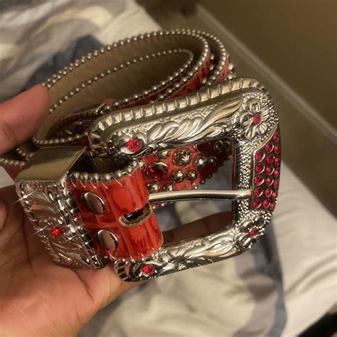 The Trojan Red BB Simon belt - Depop