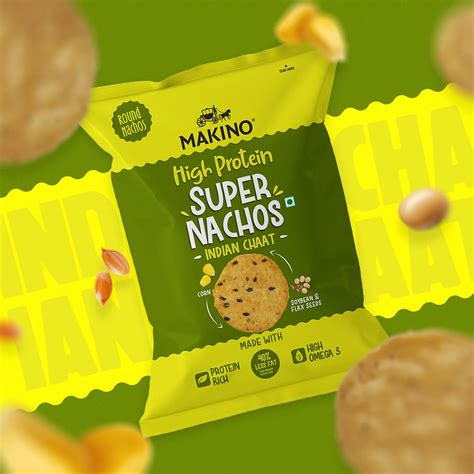 Makino High Protein Super Nachos Indian Chaat 60 gm | Pack of 120 pcs ...