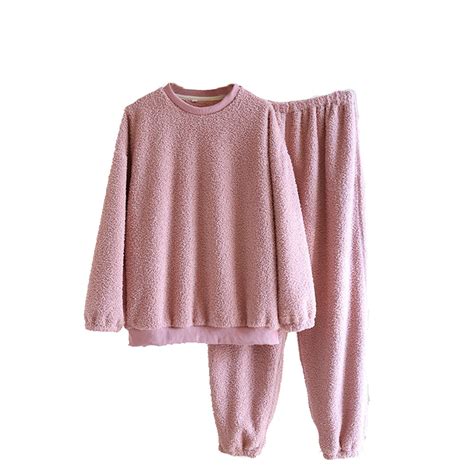 BLVB Women's Fleece Pajamas Sets Fuzzy Plush Sleepwear Warm Long Sleeve ...