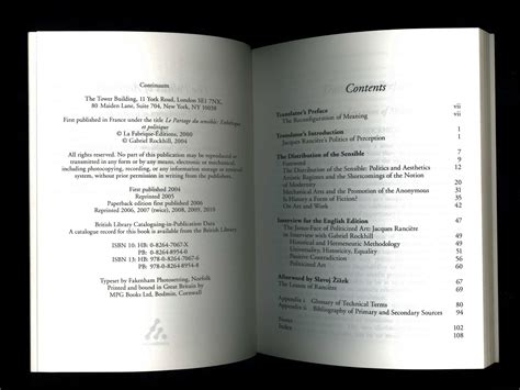 THE POLITICS OF AESTHETICS - The Distribution of the Sensible by Jacques Rancière [Translated by ...