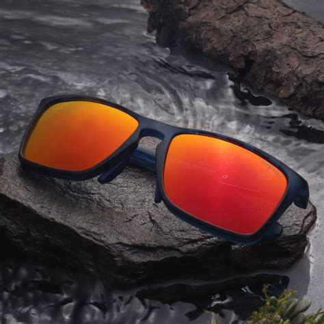 Buy Hawk Blue Orange Mercury Polarized Rectangle TR90 Sunglasses ...