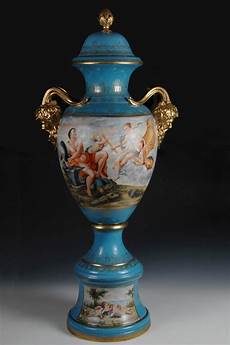 vaso di porcellana porcellana vaso stile sevres turchese 53x37x116 vaso di porcellana porcellana vaso stile sevres turchese 53x37x116