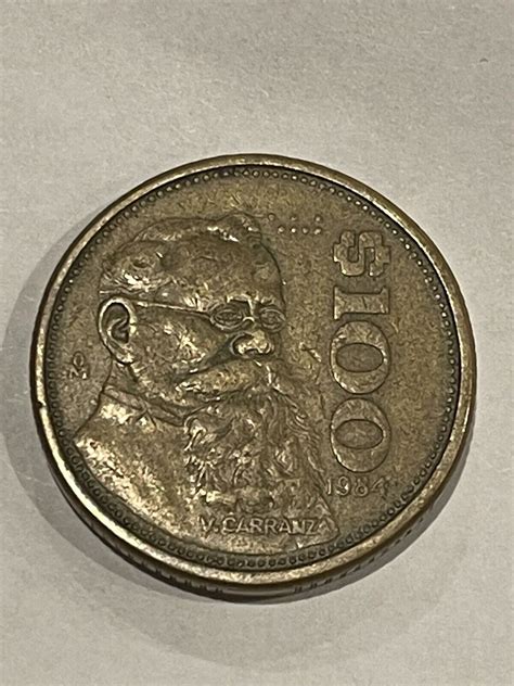 1984 Rare $100 "Carranza" vintage Mexican pesos coin | eBay