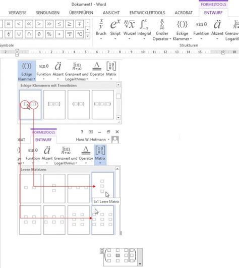 By Using Microsoft Word Write Matrix 的图像结果