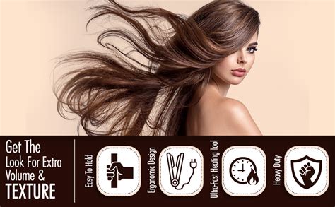GRAWYA Professional Hair Crimper With 4 X Protection Coating Plated ...