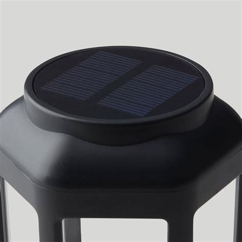 SOLVINDEN LED solar-powered ground stick, outdoor/clear black - IKEA