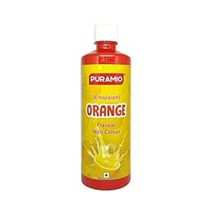 Puramio Orange -Flavour with Colour (Emulsion), 500ml : Amazon.in ...