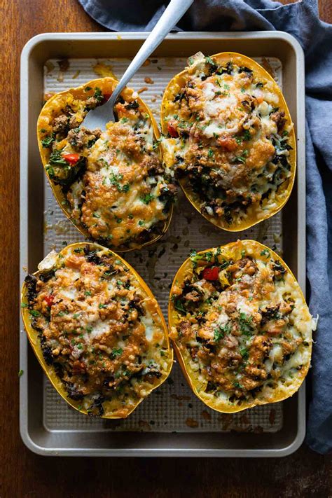 Ground Chicken Stuffed Spaghetti Squash at Eva Mowery blog