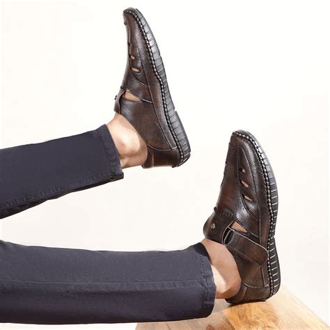 Buy Healers Tan Casual Buckle Sandal For Men JPL-205 By Liberty