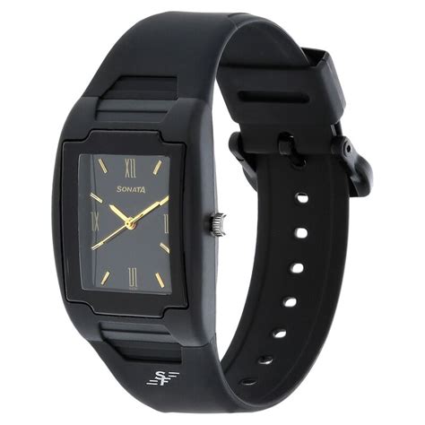Buy Online SF Quartz Analog Black Dial Plastic Strap Watch for Men ...