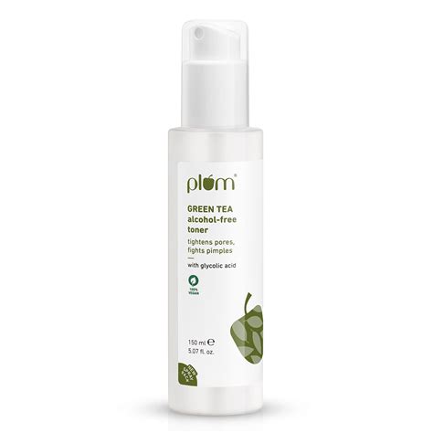 Green Tea Alcohol Free Toner for Oily Skin with Glycolic Acid – Plum