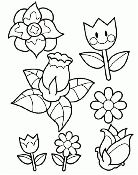Printable Flowers Coloring Pages