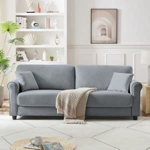 Homeify Blos 3 Seater Modern Comfy Sofa Set for Living Room Fabric 3 ...