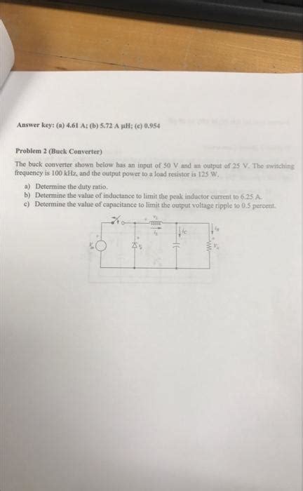 Design and Simulation of Buck Converter Problem Questions 的图像结果