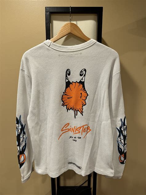Chrome Hearts Chrome Hearts Matty Boy White Thermal Sinister Long Sleeve | Grailed