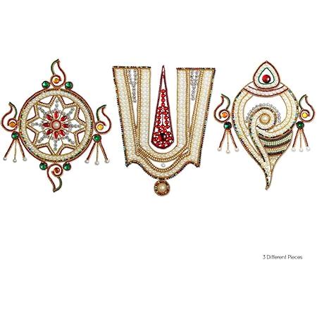 Buy de'smat Brass Shankh Chakra Namah Showpiece | Shankha Chakra Tilak ...