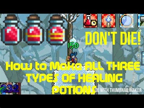 How to Make HEALING POTIONS in Terraria Mobile Version - YouTube