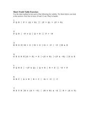 Image result for Short Truth Table Method