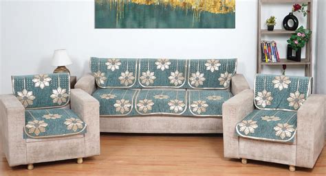 MORADO Chenille 5 Seater Sofa Set for Living Room, Drawing Room and ...