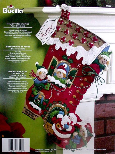 Holiday Decorating 18" Bucilla Felt Christmas Stocking Kit #86146 - FTH ...