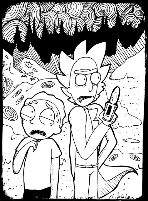 Rick and morty fan art - TV show Coloring Pages for Adults - Page coloring-india-bollywood/tv ...
